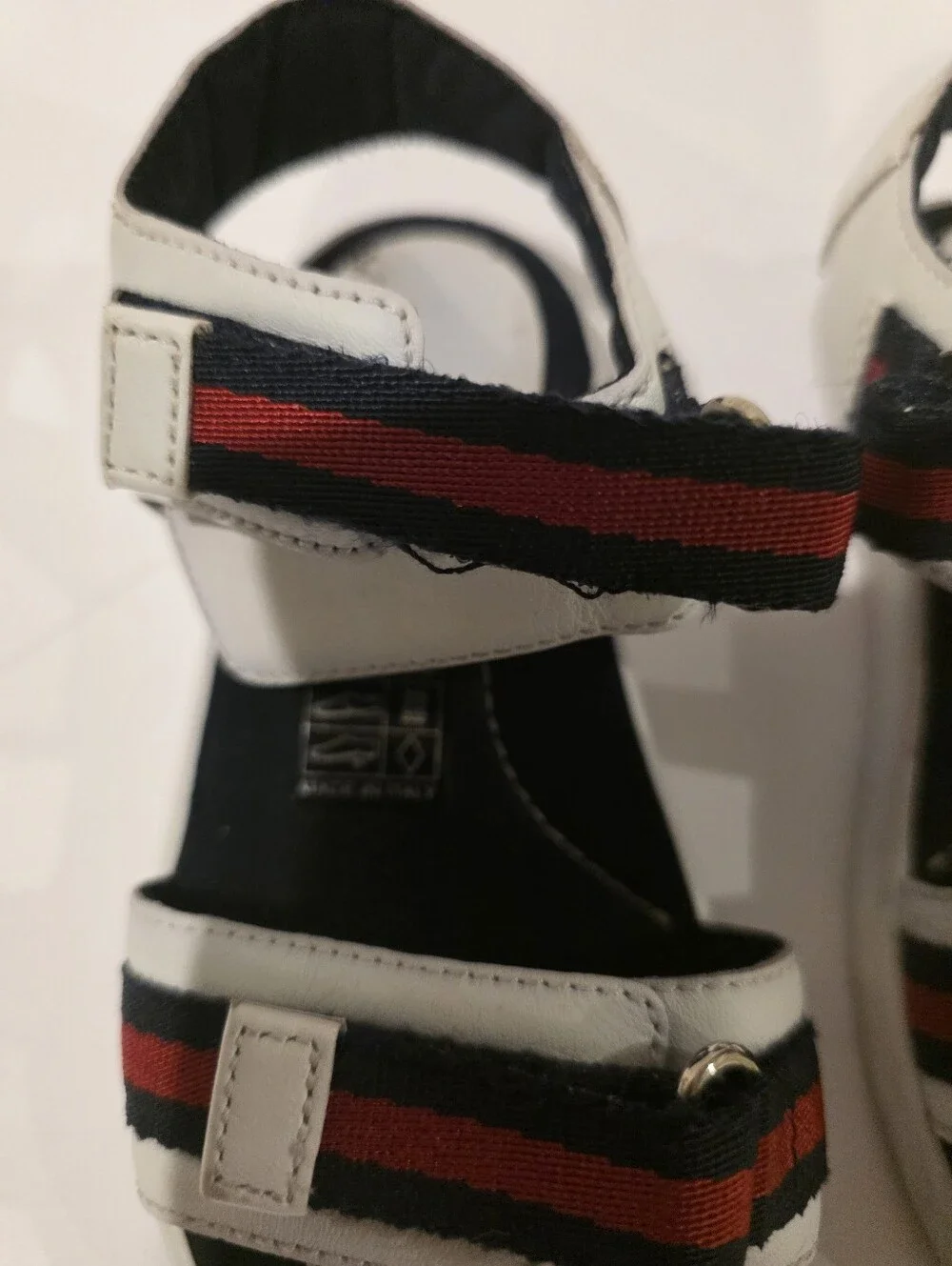 Gucci Kids Web Stripe Strap Leather Sandals​Details​